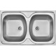 2-bowl steel sink - overlay