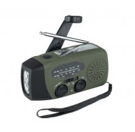Fosco Emergency Emergency radio with light and power bank Green, Black