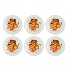 LA PORCELLANA BIANCA GOLOSERIE Set of 6 cake plates 17.5 cm