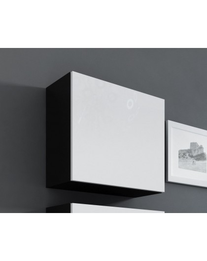 Cama Square cabinet VIGO 50/50/30 black/white gloss