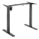 Ergo Office Height-Adjustable Electric Desk, Grey, Max Height 123cm, 80 kg - without Tabletop, for Standing Seated Work, ER-433