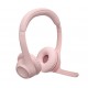 Logitech 981-001412 headphones/headset Wireless Head-band Office/Call center Bluetooth Rose