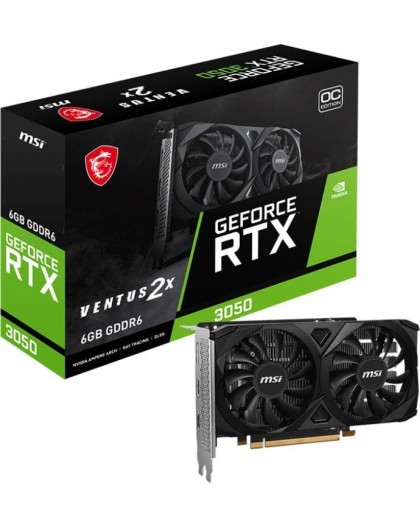 Graphics card. MSI GeForce RTX 3050 VENTUS 2X E 6G OC