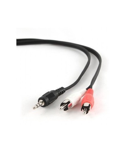 Gembird 2.5m, 3.5mm/2xRCA, M/M audio cable Black, Red, White