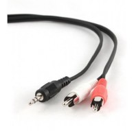 Gembird 2.5m, 3.5mm/2xRCA, M/M audio cable Black, Red, White