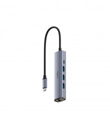 Cudy UH605 interface hub USB 3.2 Gen 1 (3.1 Gen 1) Type-C 5000 Mbit/s Grey, Silver