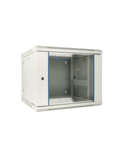 Extralink Rackmount cabinet 9U 600x600 AZH Gray wall mounted, swing type