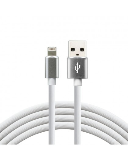 everActive cable USB Lightning 1m - White, silicone, quick charge, 2,4A - CBS-1IW