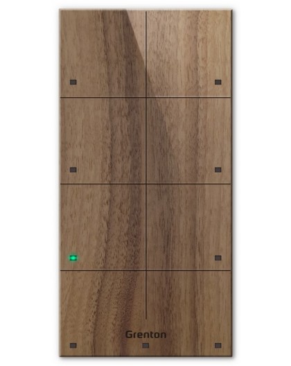 Grenton touch panel / 8 touch zones / TF-Bus / dark wooden front