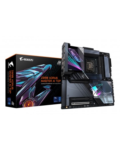 GIGABYTE Z890 AORUS MASTER AI TOP Motherboard - Supports Intel Core Ultra (Series 2) CPUs, 20+1+2 phases VRM, up to 9500MHz DDR5