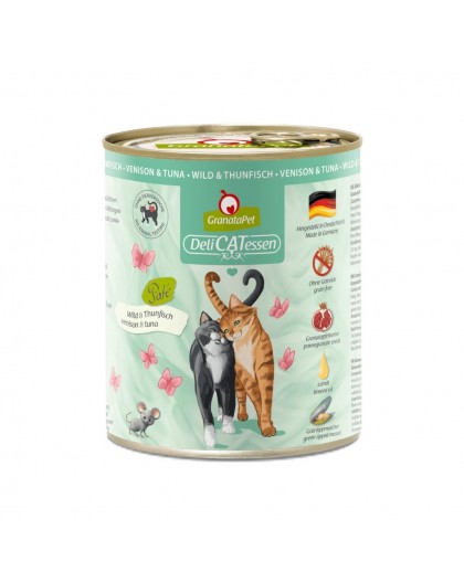 GRANATAPET DeliCATessen Game and tuna - wet cat food - 800g