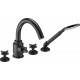 4-hole bathtub mixer with shower set