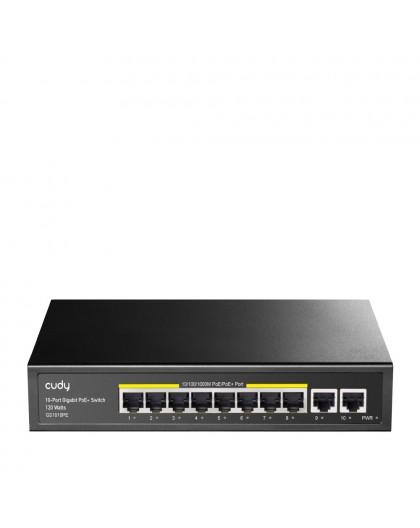 Cudy GS1010PE network switch Gigabit Ethernet (10/100/1000) Power over Ethernet (PoE) Black
