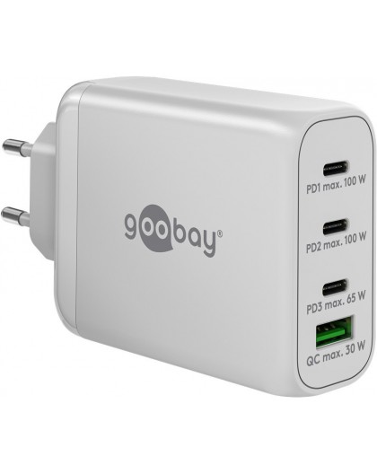 Goobay 65556 mobile device charger Laptop, Smartphone White AC Fast charging Indoor