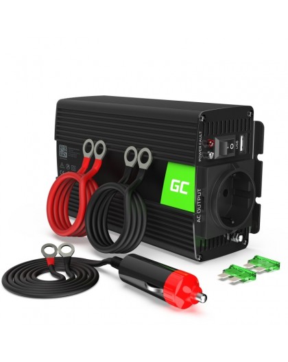 Green Cell INV04DE power adapter/inverter Universal 500 W Black