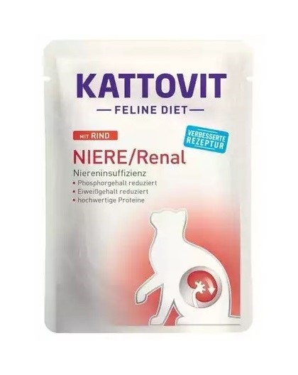 KATTOVIT Feline Diet Niere/Renal Beef - wet cat food - 85g