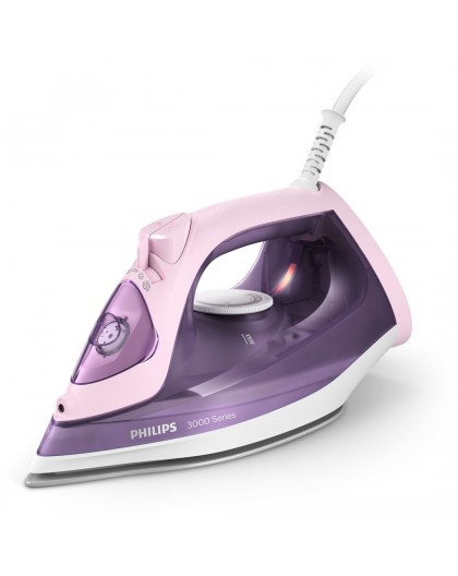 Philips 3000 series DST3020/30 iron Steam iron Ceramic soleplate 2200 W Pink, Purple