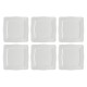 Set of 6 Square Plates Florentina - White, 26.5 cm