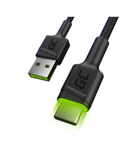Green Cell KABGC06 USB cable 1.2 m USB A USB C Black