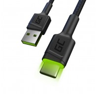 Green Cell KABGC06 USB cable 1.2 m USB A USB C Black