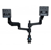 R-Go Tools Monitor arm R-Go Caparo Dual, for two monitors, adjustable with gas spring, 3-9 kg load capacity, 100% circular, blac