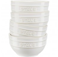 Set of 4 Staub round bowls - 14 cm, Ivory