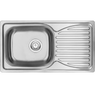 1-bowl steel sink with drainer