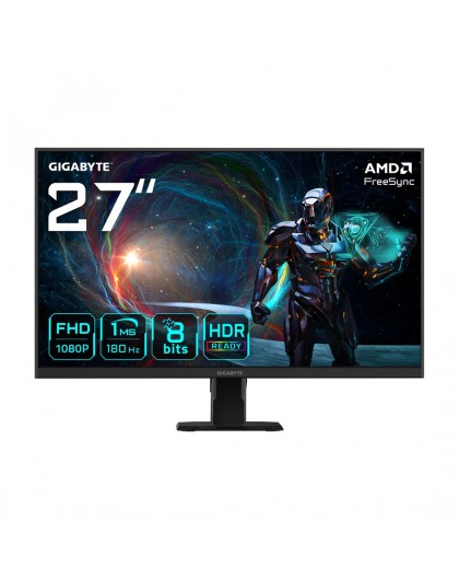 GIGABYTE GS27FA 27" FHD Gaming Monitor - 1920 x 1080, 180Hz, 1ms, 300 cd/m², FreeSync, HDR Ready, HDMI 2.0