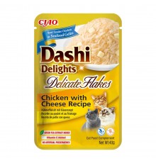 INABA CAT Dashi Delights Delicate Flakes Chicken with Cheese - cat treat - 40g