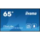 iiyama 65" 4K UHD professional digital signage display with advanced control and connectivity options