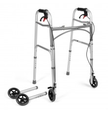 Four-wheeled wheelchair with brakes TIMAGO JMC-C 3223 Silver