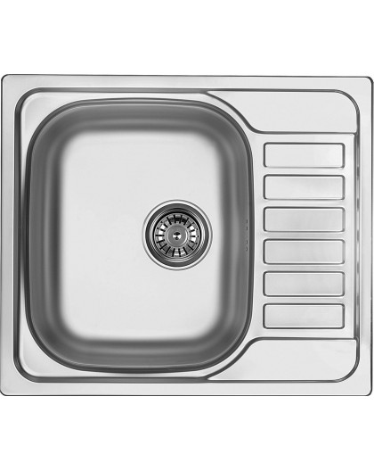 Steel sink 1-bowl drainer ZEO 311A