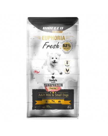 BIOFEED Euphoria Fresh Adult Mini & Small Monoprotein Turkey - dry dog food - 2kg