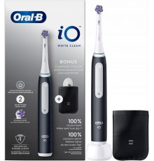 Oral-B toothbrush, white and black + cover