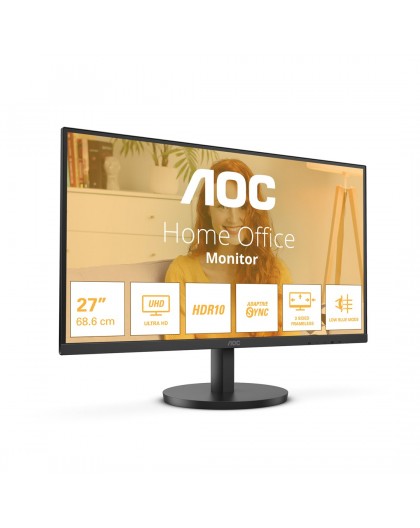 AOC B3 U27B3M computer monitor 68.6 cm (27") 3840 x 2160 pixels 4K Ultra HD LCD Black