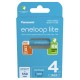 Rechargeable batteries PANASONIC ENELOOP LITE AAA 550 mAh 4 szt (BK-4LCCE/4CP)