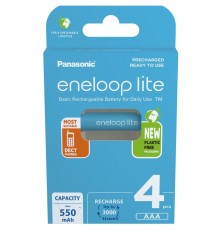 Rechargeable batteries PANASONIC ENELOOP LITE AAA 550 mAh 4 szt (BK-4LCCE/4CP)