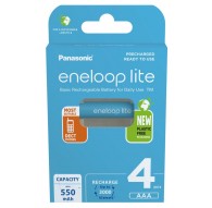 Rechargeable batteries PANASONIC ENELOOP LITE AAA 550 mAh 4 szt (BK-4LCCE/4CP)