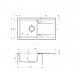 1-bowl granite sink with drainer
