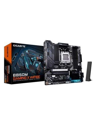 GIGABYTE B850M GAMING X WIFI6E Motherboard - AMD Ryzen 9000 Series CPUs, 10+2+2 Phases Digital VRM, up to 8200MHz DDR5 (OC), 1xP