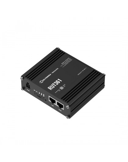 Teltonika Industrial 4G LTE router RUT361 Cat 6 LTE, WiFi 4, 2x RJ45 100Mb/s, IP30