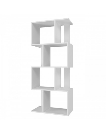 Bookcase FIESTA 4P 59.5x30x140 cm, white