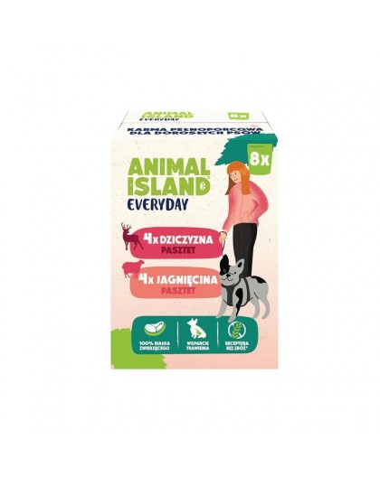 ANIMAL ISLAND Everyday Game and lamb - wet dog food - 8x150g