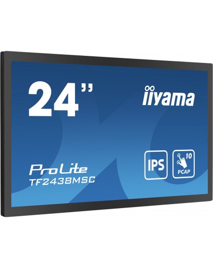 iiyama 23.8” 10pt Optical Bonded PCAP Open Frame Touch monitor with IPS panel technology, edge-to-edge glass design, anti-finger