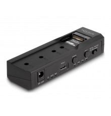 DeLOCK USB Type-C Converter for 1 x M.2 NVMe SSD + 1 x SATA SSD / HDD with Clone Function