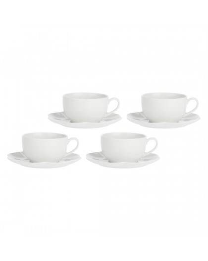 LA PORCELLANA BIANCA VILLADEIFIORI Zestaw 4 filiżanek ze spodkiem 450 ml
