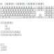 Glorious GPBT Backlit Keycaps, ANSI Layout (US), PBT, Dye-Sub - White