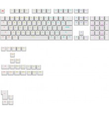 Glorious GPBT Backlit Keycaps, ANSI Layout (US), PBT, Dye-Sub - White