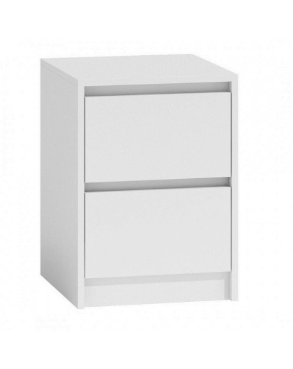 Topeshop K2 BIEL nightstand/bedside table 2 drawer(s) White