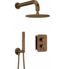 Concealed shower set with mixing box and head